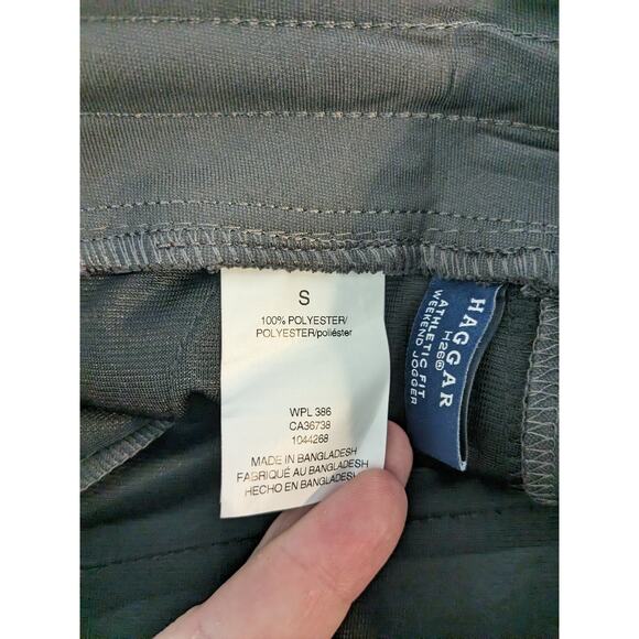 Haggar H26 Jogger Pants Small Black Mens Athletic Fit Skinny Flex Weekend WPL386 - Picture 7 of 14